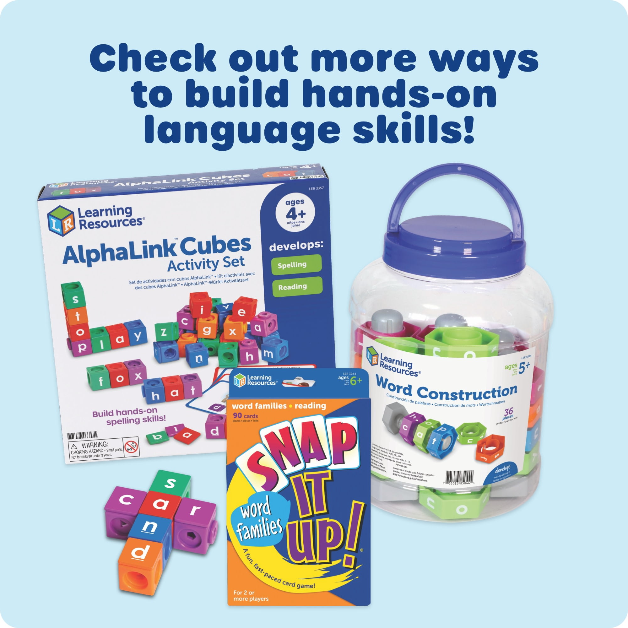 Learning Resources AlphaLink Cubes Activity Set