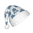 thumbnail image 2 of KLL Christmas Hats for Adults Plush Cute Hippos Print Santa Hat Xmas Fluffy Santa Claus Hat for Women Men, 2 of 6
