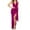 Hot Pink, variant on Swuxness Women Sleeveless Formal Maxi Dresses, Women Maxi Evening Gown, Women's V Neck Neck Backless Slit Fishtail Skirt Belted Long Formal Evening Gown Dress Black, M