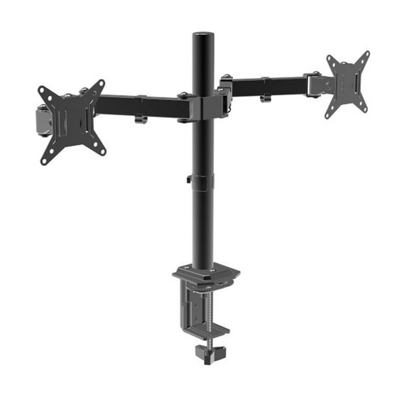 onn. Full Motion Dual Monitor Desk Mount, Fits 2 Screens Up to 32 inches - Rotate, Tilt & Swivel