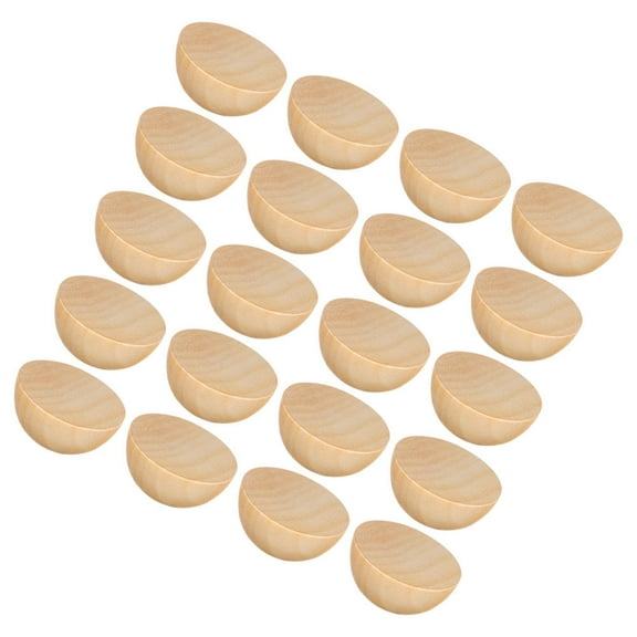 AURARMLET 20Pcs Wooden Half Balls For Home Decor 5.0X5.0X3.0In