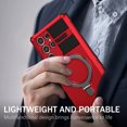 thumbnail image 6 of for Samsung Galaxy S22 Ultra Case [Compatible with MagSafe] [Military-Grade Protection], Shockproof Protective Slim Invisible Kickstand Car Mount Magnetic Armor Cover, Red, 6 of 10