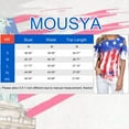 thumbnail image 5 of MOUSYA Womens 4th of July Patriotic Shirts American Flag Cold Shoulder Shirt, 5 of 6
