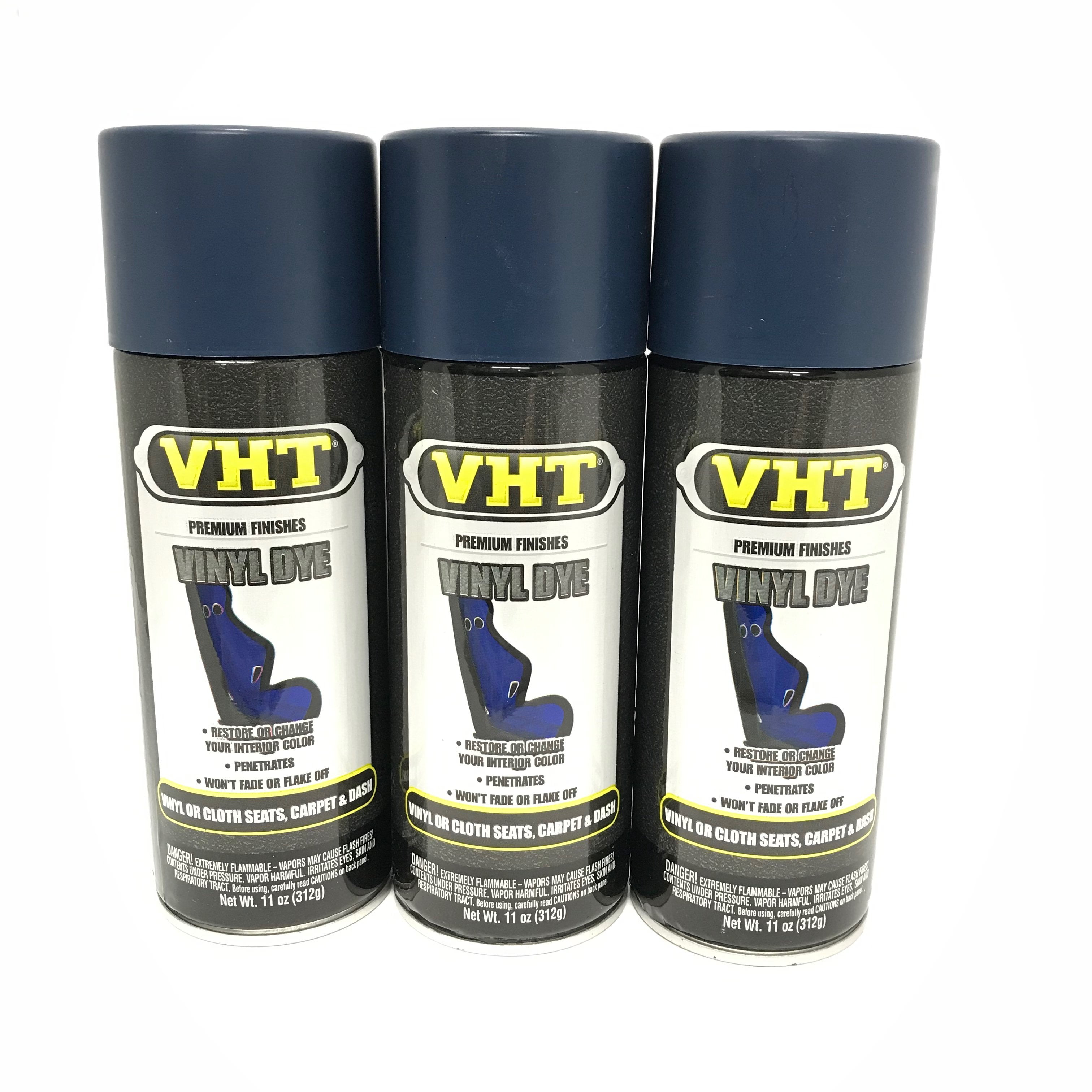 leksikon Specificitet Citere VHT SP950-3 PACK DARK BLUE Satin Vinyl Dye Carpet Dashboards Vinyl Seats  -11oz - Walmart.com