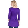 thumbnail image 4 of 24seven Comfort Apparel Three Quarter Sleeve V-Neck Maternity Tunic Top, 4 of 4
