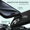 thumbnail image 6 of Designed for iPhone 15 Pro Max Case, Silicone Ultra Slim Shockproof Phone Case with [Soft Anti-Scratch Microfiber Lining], 6.7 inch, Black, 6 of 11