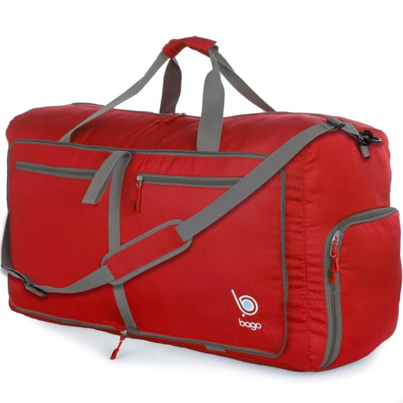 Bolsa de lona Bago, grande, 80 litros, para viajes de mujeres y hombres con bolsa de zapatos