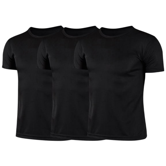 Alvivi Kids Boys 3 Pack Sport Shirts Quick Dry Running Tops Short Sleeve Plain T Shirt Athletic Tee Black 4-5