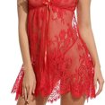 thumbnail image 4 of ICHUANYI Clearance Women Fun Elegant Fashion Sexy Sling Lingerie Lace Gauze Underwear Suit(Red, XXXXXL) Ichuanyi Ichuanyi, 4 of 4