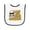 White and Black, variant on Inktastic Dad You Put My Cape on Backwards® Baby Terry Cloth Bib