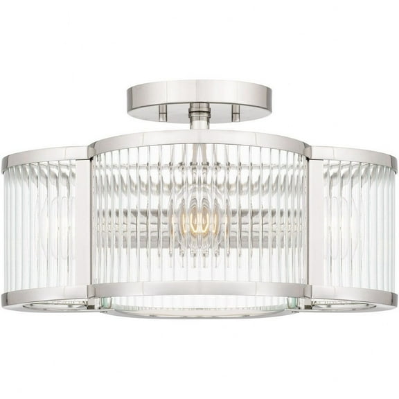Aster 4-Light Semi-Flush Mount in Polished Nickel