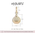 thumbnail image 4 of Aros colgantes de oro para mujer, estilo bohemio, de playa, sencillos y delicados, rellenos de oro de 14 k, con forma de concha, código de producto 67775, con forma de concha, 4 of 5