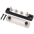 thumbnail image 1 of Bloc de Distribution d'Énergie Terminal, Stockage Raisonnable Anti-Rouille 4 Post M5 Bloc de Jonction de Batterie Base Ignifuge ABS avec Couvercle Transparent pour RV pour Navire, 1 of 8