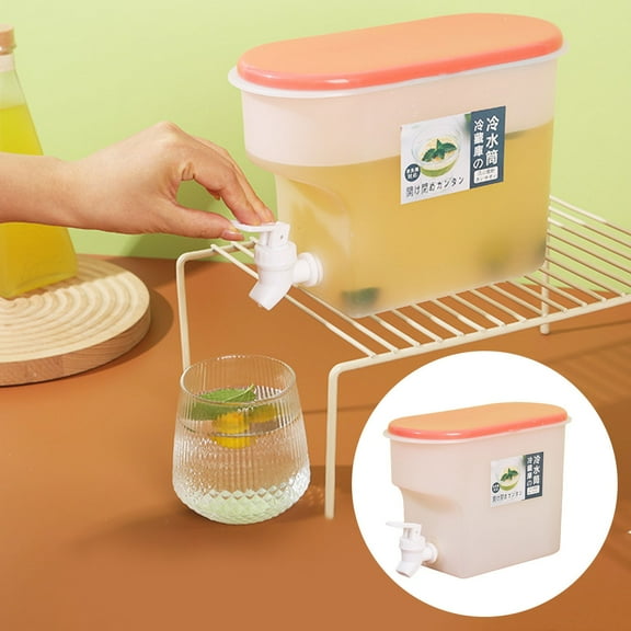 3.5L Drink Dispenser with Faucet, Heat-Resistant, for Iced Tea, Juice, and Soft Drinks, Perfect for Parties and Restaurants, Available In Blue, White, and Red,