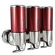 thumbnail image 2 of Dispensador manual de ducha Ticfox dispensador de jabón líquido para baño rojo tres tazas, 2 of 10