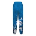 thumbnail image 4 of WXLWZYWL Women Merry Christmas Sweatpants Drawstring Jogger Snowflake Fun Print Elastic Waist Casual Trousers Warm Comfy Pants with Pockets, 4 of 5