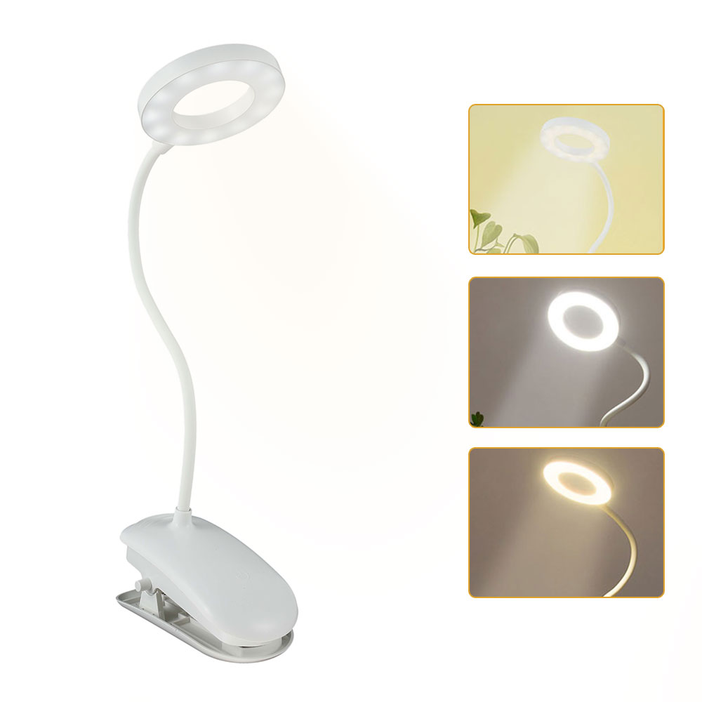 Desk Lamp Wireless LED Reading Desk Lamp Flexible Touch Sensor Clip On