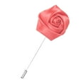 thumbnail image 1 of Uxcell 1-Pack Pines de Solapa de Flor para Hombres, Pin de Boutonnieres de Rosa para Bodas/Bailes/Fiestas [Rojo Sandía], 1 of 7
