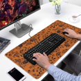 thumbnail image 2 of Long Mouse Pads for Desk,Halloween Floral Pumpkin Pattern Desk Mats on Top Of Desks, Desk Mouse Pad Extra Large with 3mm Non-Slip Base and Stitched Edge for Gaming,Office,Work,Home 31.5x15.7in, 2 of 5