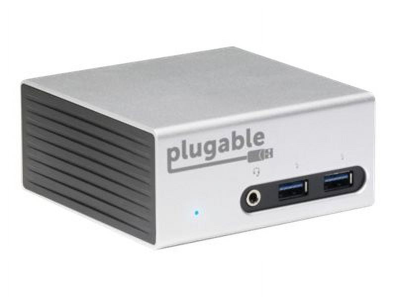 Plugable Universal USB 3.0 Docking Station with Dual Video Outputs and 4K Support for Windows 10, 8.1, 7 (HDMI and DVI or VGA, Gigabit Ethernet, Audio, 4 USB 3.0 Ports, VESA Mount Aluminum Mini)