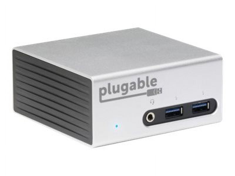 Plugable Universal USB 3.0 Docking Station with Dual Video Outputs and 4K Support for Windows 10, 8.1, 7 (HDMI and DVI or VGA, Gigabit Ethernet, Audio, 4 USB 3.0 Ports, VESA Mount Aluminum Mini) - image 2 of 7