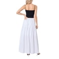 thumbnail image 2 of Lamuusaa Women Loose A-Line Skirt Solid Color Casual Summer  Skirt for Beaches Club Streetwear, 2 of 10