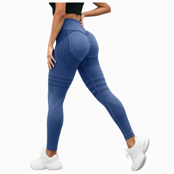 Mnuaqn Anti Cellulite Compression 3D Leggings for Women with Resistance Bands Butt Lifting Tummy Control Gym Yoga Pants Navy for Size XL