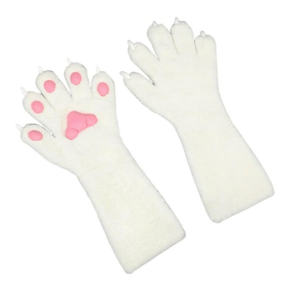WE-POLUJ Cosplay Paws Gloves for Theme Party Animation Gloves Winter Fursuit Hand Warmers Role Playing Party Plush Claw Gloves