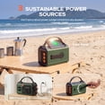thumbnail image 5 of Biotree 30000mAh Weather Radio with NOAA 7-Band Alerts, Upgraded Emergency Radio with USB/Solar/Hand Crank Charging, Flashlight, SOS Alarm, Compass for Camping Hurricane Preparedness,Green, 5 of 8