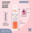 thumbnail image 3 of Miyuki Delica Seed Beads – Size 11/0 (1.6 mm), DB0855, Matte Orange AB, 7.2 g, Approx. 1440 Beads, 3 of 7