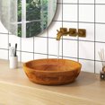 thumbnail image 1 of 16-Inch Teak Wood Washbasin with Drainage Hole and Curved Edges, 1 of 10