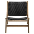thumbnail image 5 of Modway Saoirse Woven Rope & Wood Accent Lounge Chair in Black and Walnut, 5 of 9