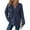 Navy Blue, variant on SIEANE Women's Hoodie Oversized Waffle Knit Tops Henley Casual Shirts Long Sleeve V Neck Solid Color Casual Tunic Sweatshirt S-2XL