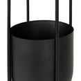thumbnail image 3 of Kate and Laurel Nobrey Modern Hanging Planters, Set of 2, Black, Metal Hanging Plant Pots for Indoor Plants, 3 of 8