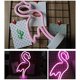 thumbnail image 2 of Letrero de luz LED Flamingo, Luz de noche de neón, Letrero de neón con USB / batería, Decoración de pared para fiesta Cumpleaños, Habitación de niños, Iluminación navideña, Sala de estar, 2 of 4