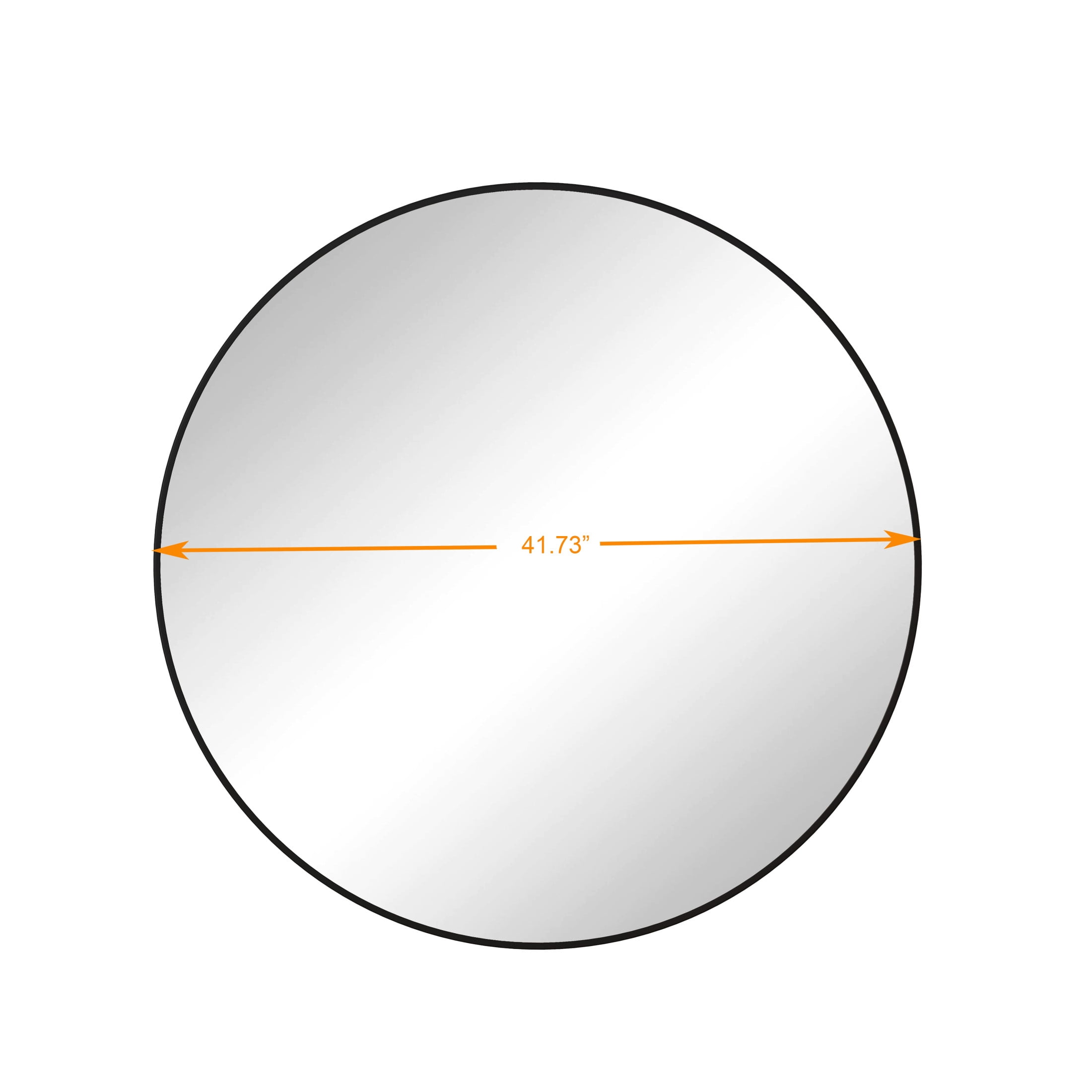 Noble House 42" Circular Wall Mirror, Metal-Framed Moisture-Resistant Vanity Mirror, for Bathroom, Wall Decor, Black