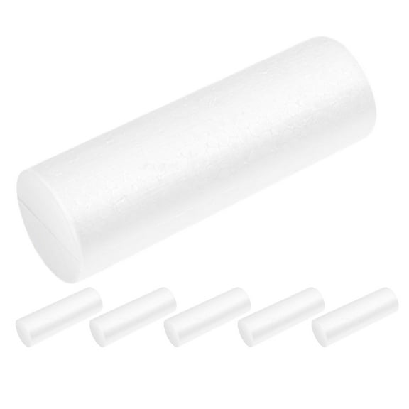 ELAYARD 6PCS White Foam Cylinders for Crafting Decorations Easy DIY Floral Arrangements Durable Foam 3.5 x 10 Inches