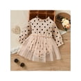 thumbnail image 2 of Qiylii Baby Girls Long Sleeve Dot Print Tulle Skirt Patchwork Romper,0-18M, 2 of 9