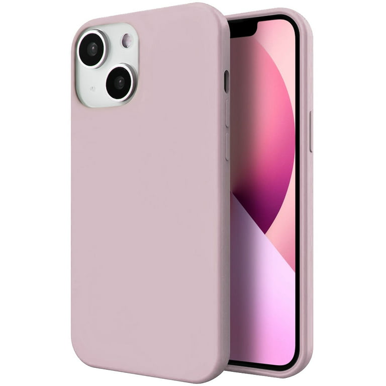 For Apple iPhone 14 Pro (6.1) Liquid Silicone Hybrid Gel Rubber with  Microfiber Lining Shockproof Flexible TPU Case Cover fit iPhone 14 Pro -  Pink 