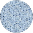 thumbnail image 2 of Addison Rugs Dream Shag Premium Machine Washable Transitional Dot Arches Blue Round Rug, 8' x 8', 2 of 8