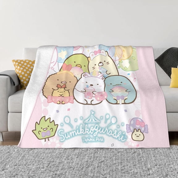Sumikko-4 Blanket Super Soft Throw Blanket Flannel Ultra-Soft Micro Fleece Blanket For Couch Bed Sofa Travelling Camping 50"x40"