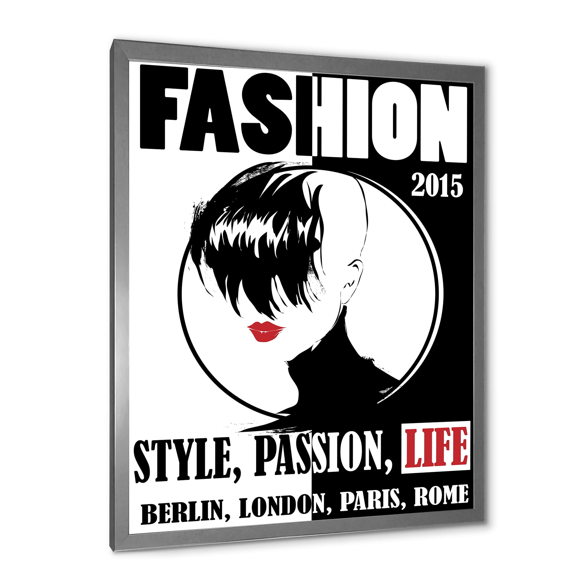 Designart 'Style Passion Life Fashion Woman III' Vintage Framed Art Print