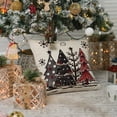 thumbnail image 4 of Sm:)e Watercolor Tree Snowflake Christmas Pillow Cover 18 x 18 Inch, Beige Square Seasonal Decorative Farmhouse Outdoor Sofa Case, 4 of 6