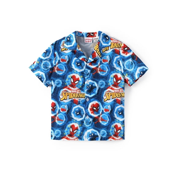 Camisa hawaiana Disney Marvel Spiderman para niños de 6 a 7 años