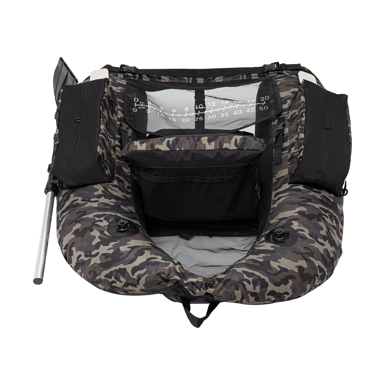 Camouflage Fishing Boat, Outdoor Fishing Boat, Inflatable Fishing Boat Oxford Cloth 53.5*41.3*21in Backrest Adjustable Angle: 90-180°