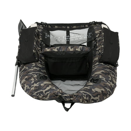 Outdoor Fishing Boat, Camouflage Fishing Boat,Inflatable Fishing Boat Oxford Cloth 53.5*41.3*21in Backrest Adjustable Angle: 90-180°