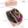 thumbnail image 2 of Universal Travel Storage Bag for Hair Dryer, All-in-One Storage Organizer Bag for Hair Tools Attachments, Rose Pink, 2 of 15