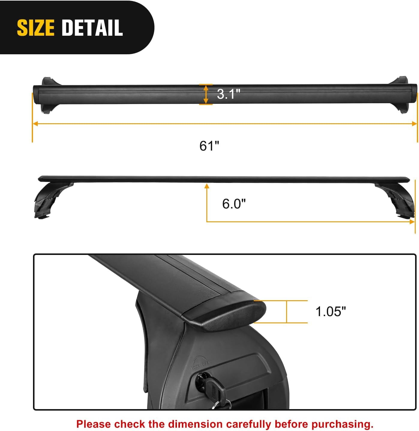 Roof Rack Cross Bars Fit for Jeep Wrangler 2007-2026 08 09 20 21 22 23 24 25 JK JL Gladiator JT 2&4 Door Aluminum Rail Crossbars with Anti-Theft Lock for Rooftop Cargo Carrier Luggage Box Tent
