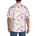 thumbnail image 3 of Gukieu bow ribbons Print Men's Short-sleeved Shirts, Button-down Pocket Shirts, T-shirts, Beach Vacation Travel Summer Clothing-4X-Large, 3 of 5