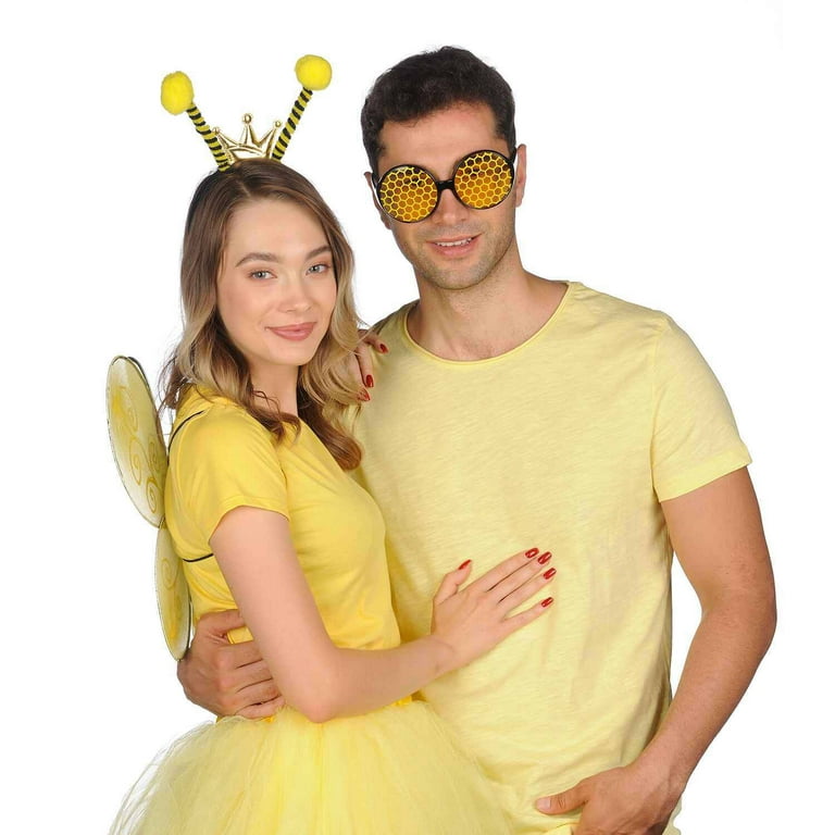 Funcredible Bumble Bee Costume Accessories | Bee Wings and Bee Antenna  Headband with Bee Glasses | Honey Bee Costumes | Halloween Bumblebee  Cosplay